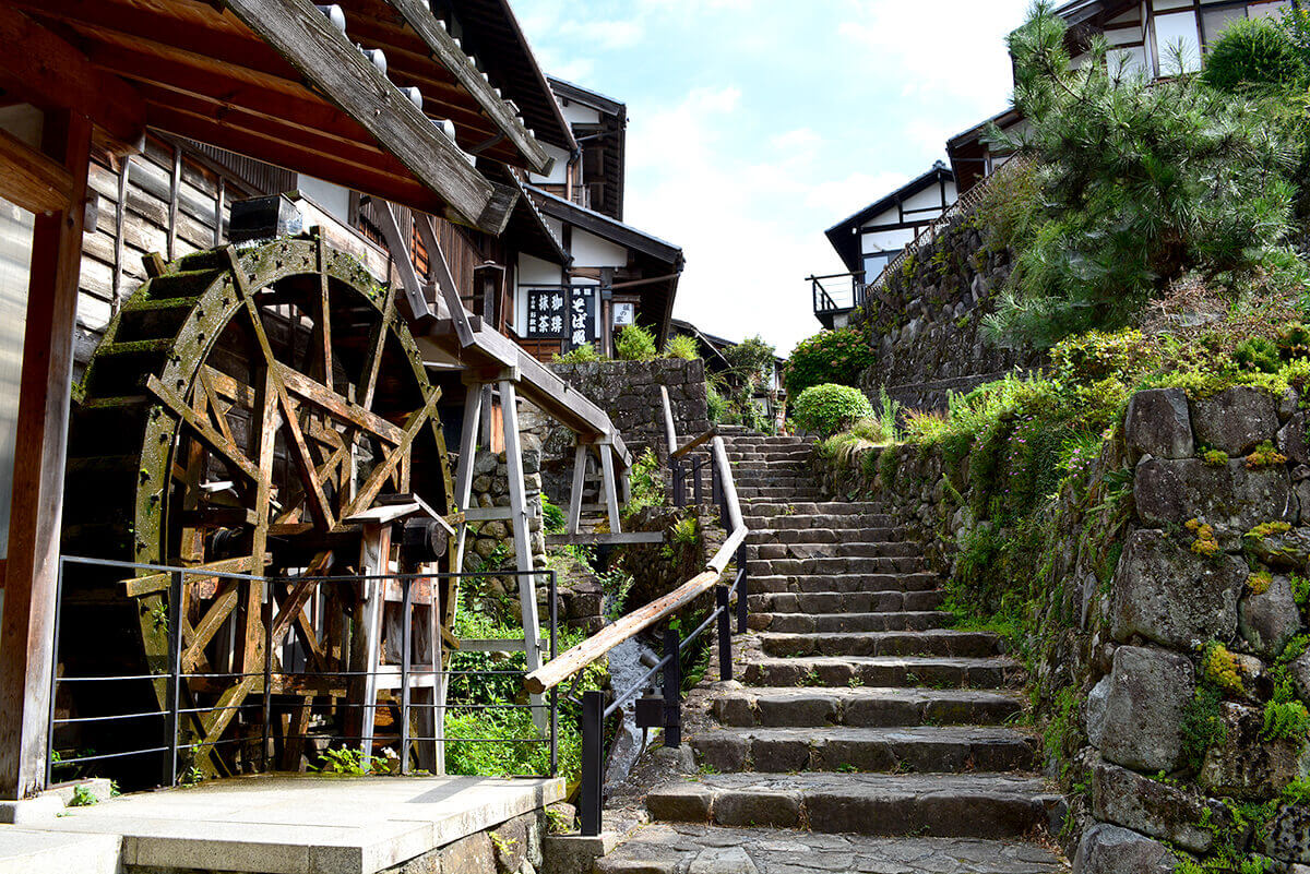 The watermill the symbolic spot of Magomejuku